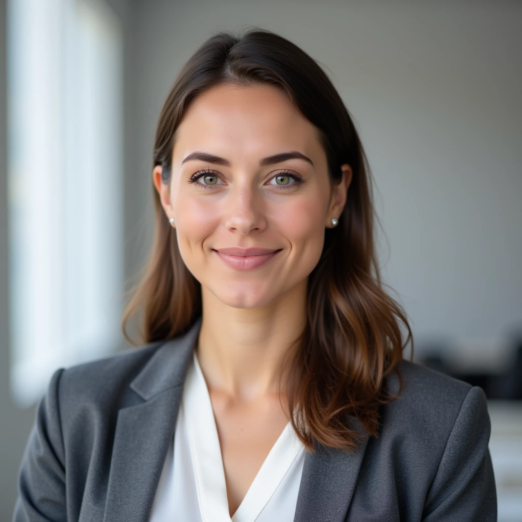 AI-generated professional headshot example